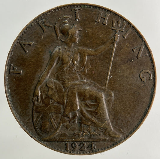1924 George V Farthing Coin | Fine Collectable Grade