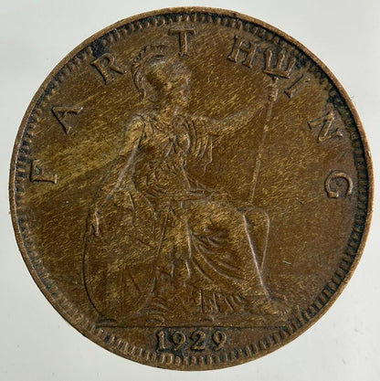 1929 George V Farthing Coin | Fine Collectable Grade