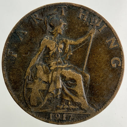 1917 George V Farthing Coin | Collectable Grade