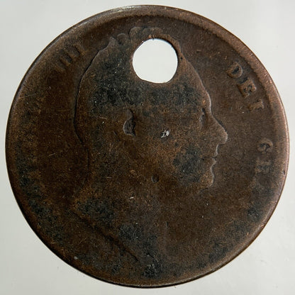 British William IV Farthing Coin | Fair Grade