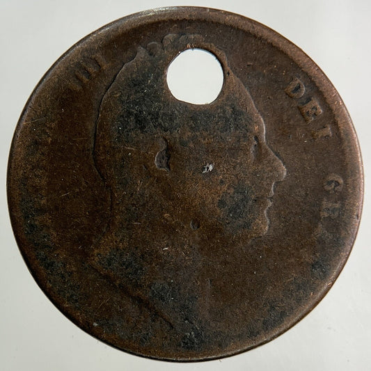 British William IV Farthing Coin | Fair Grade