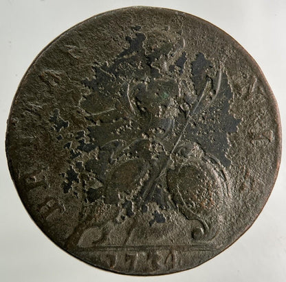 1734 George II 2nd Half-Penny Coin | Collectable Grade