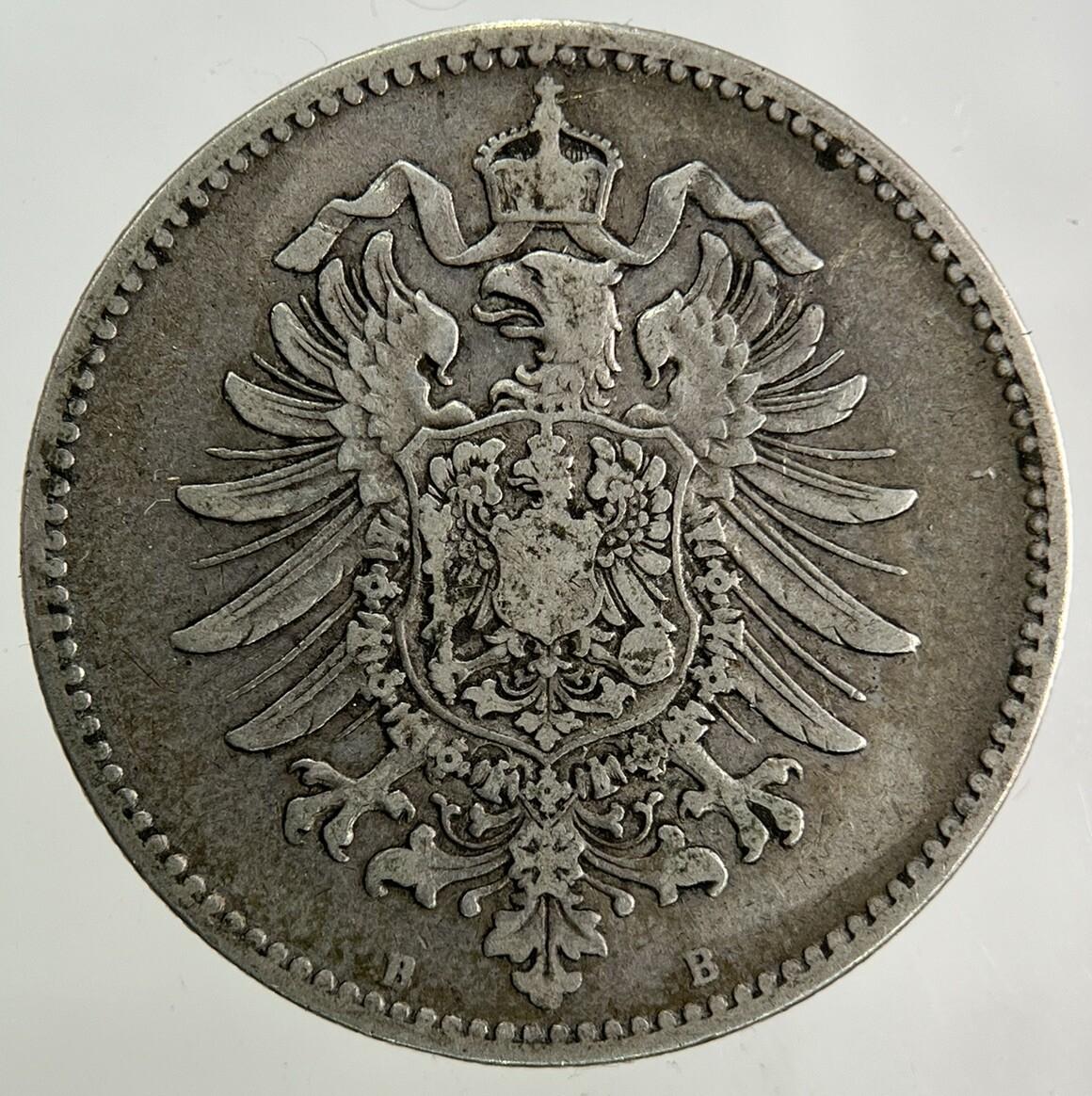 1875 Germany 1 Mark Silver Coin | Fine Collectable Grade