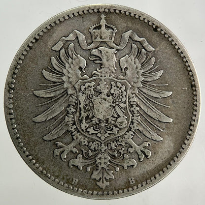 1875 Germany 1 Mark Silver Coin | Fine Collectable Grade