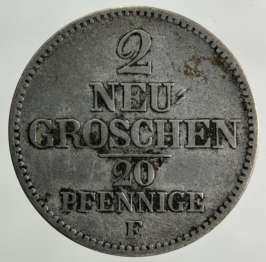 1854 Germany German States 2 Groschen 20 Pfennig Silver Coin | Collectable Grade