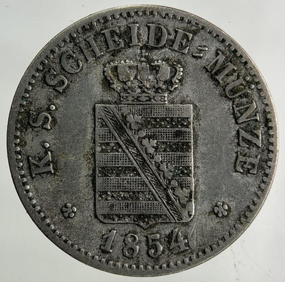 1854 Germany German States 2 Groschen 20 Pfennig Silver Coin | Collectable Grade