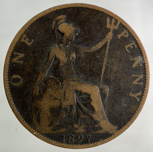 1897 Victoria One Penny Coin | Collectable Grade
