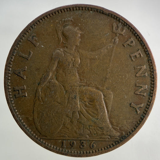 1936 George V Half-Penny Coin | Collectable Grade