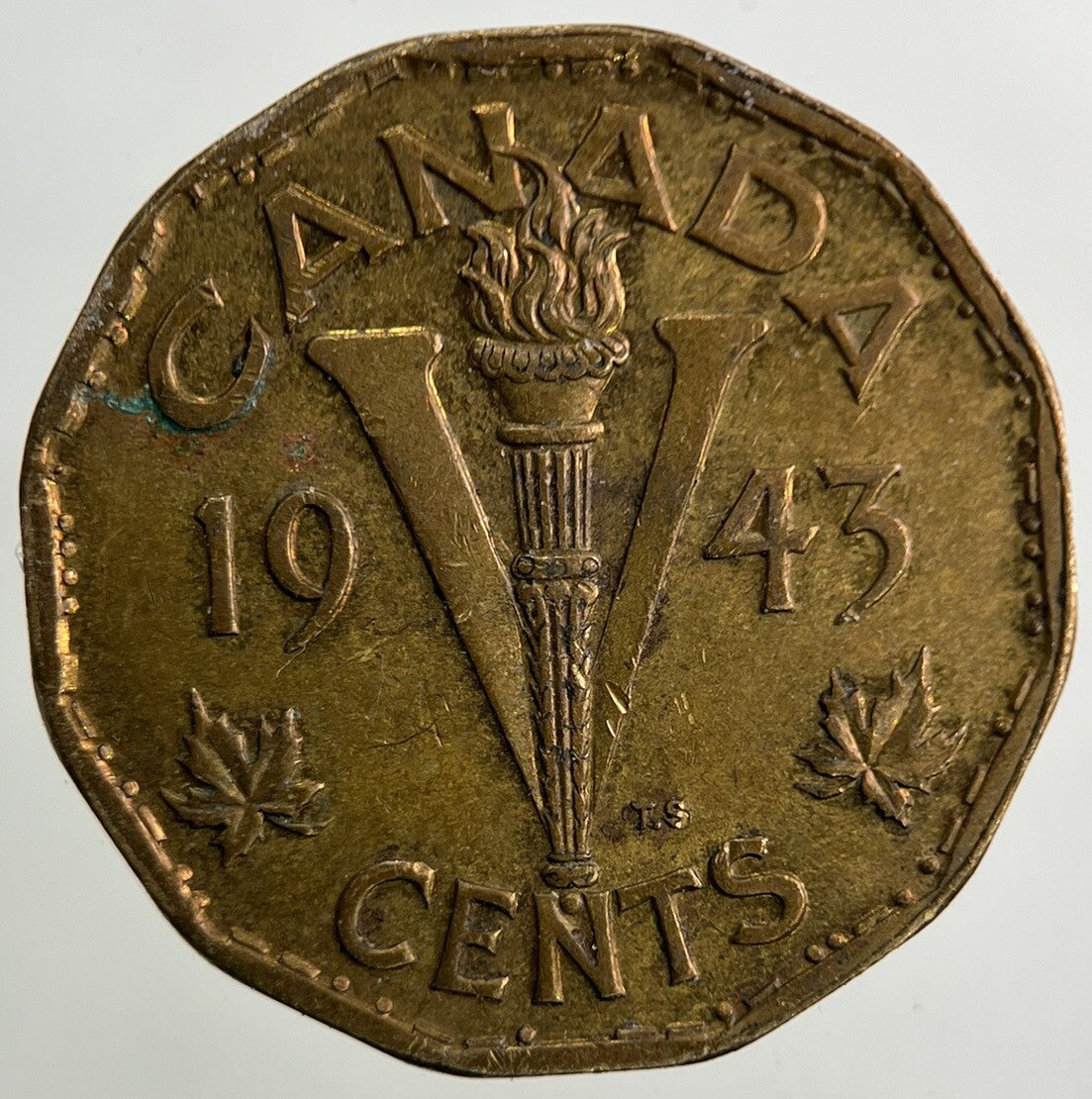 1943 Canada 5 Cents Coin | Very High Grade