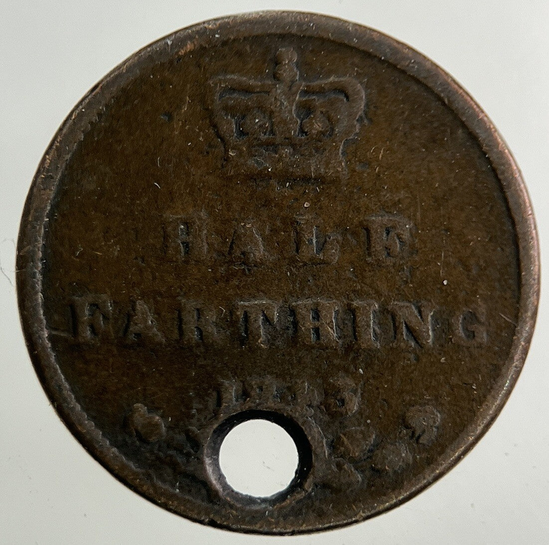 1843 Victoria Half Farthing Coin | Fair Grade