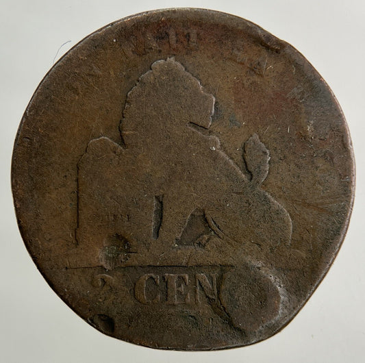 1885 Belgium 2 Centimes Coin | Fair Grade