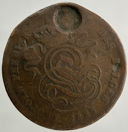 1885 Belgium 2 Centimes Coin | Fair Grade