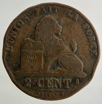 1847 Belgium 2 Centimes Coin | Collectable Grade