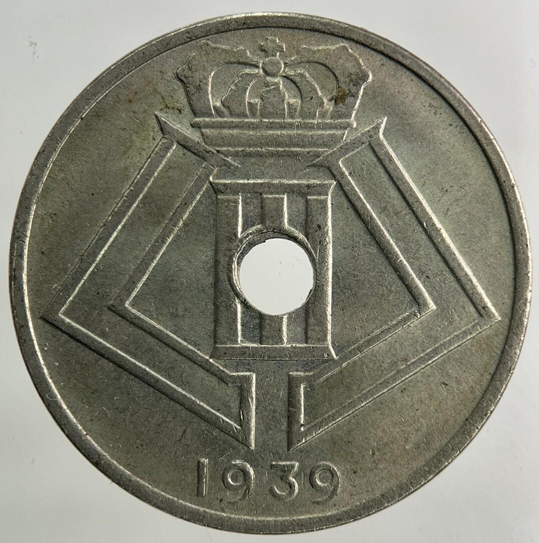1939 Belgium 25 Centimes Coin | Very High Grade