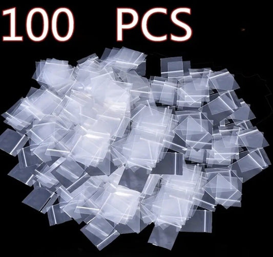 100 x 40mm x 40mm Grip Seal Clear Plastic Storage Bags - UK Premium Stock