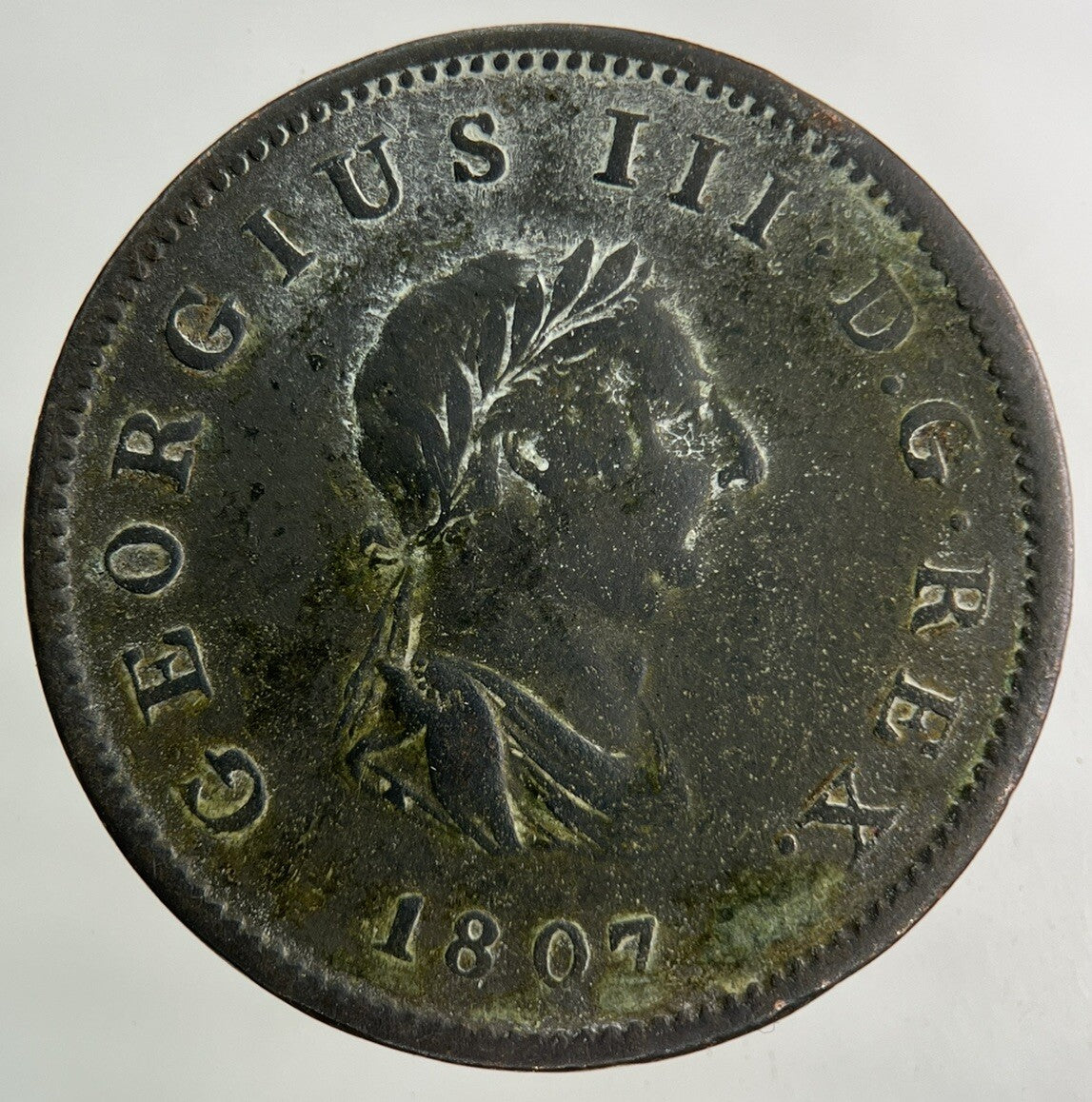 1807 George III 3rd Half-Penny Coin | Fine Collectable Grade