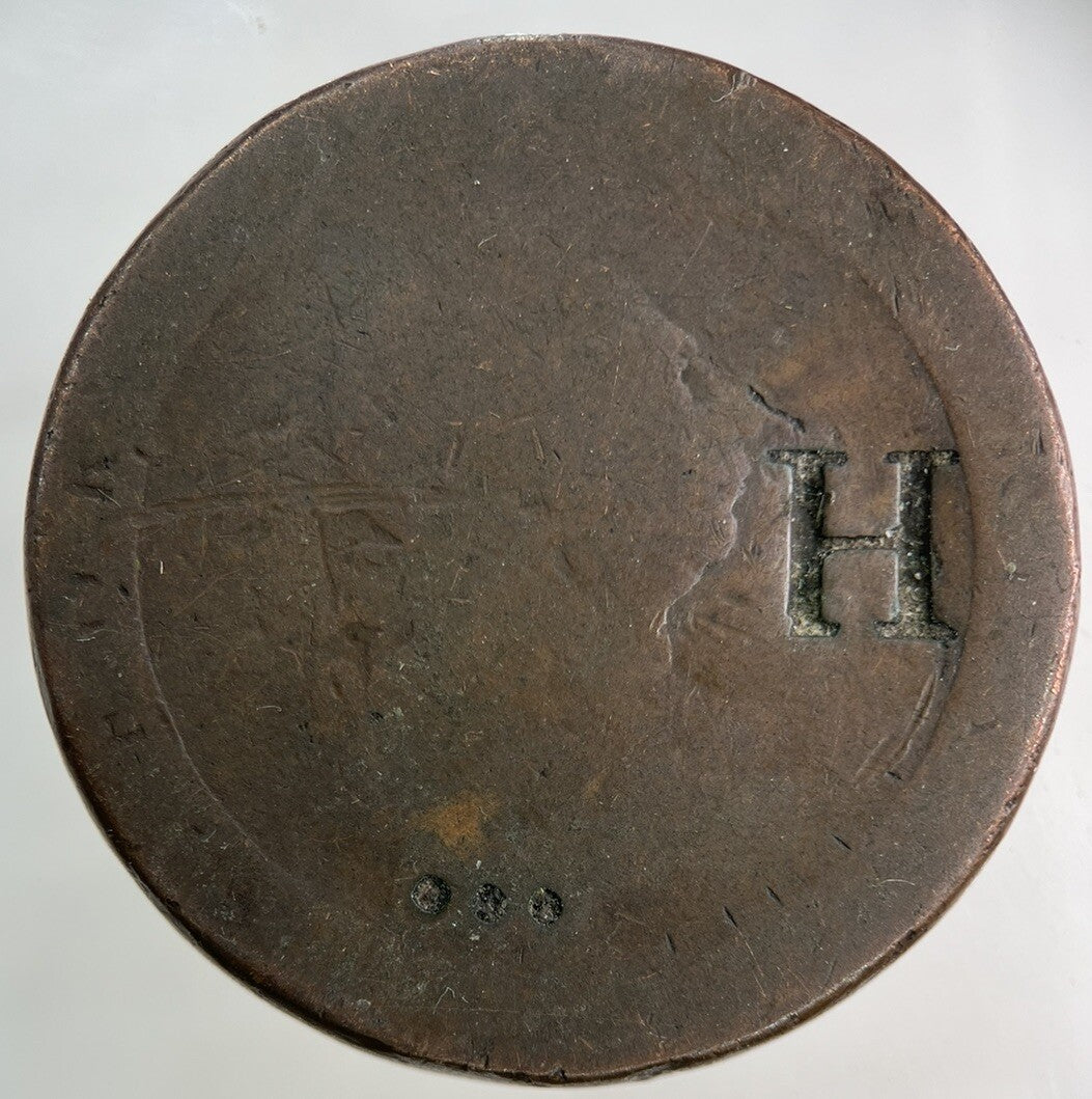 1797 Stamped George III 3rd Cartwheel One Penny Coin | Fair Grade