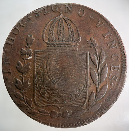 1828 Brazil 40 Reis Coin | Fine Collectable Grade
