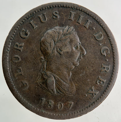 1807 George III 3rd Half-Penny Coin | Collectable Grade