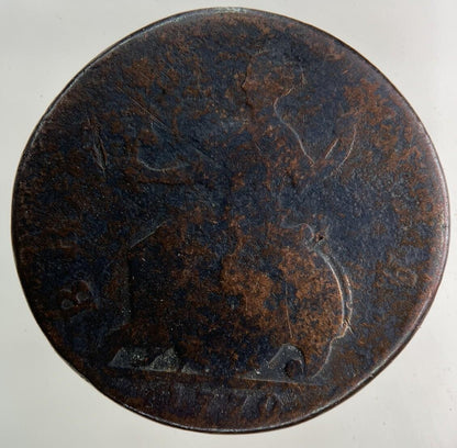 1770 Stamped George III 3rd Half-Penny Coin | Collectable Grade