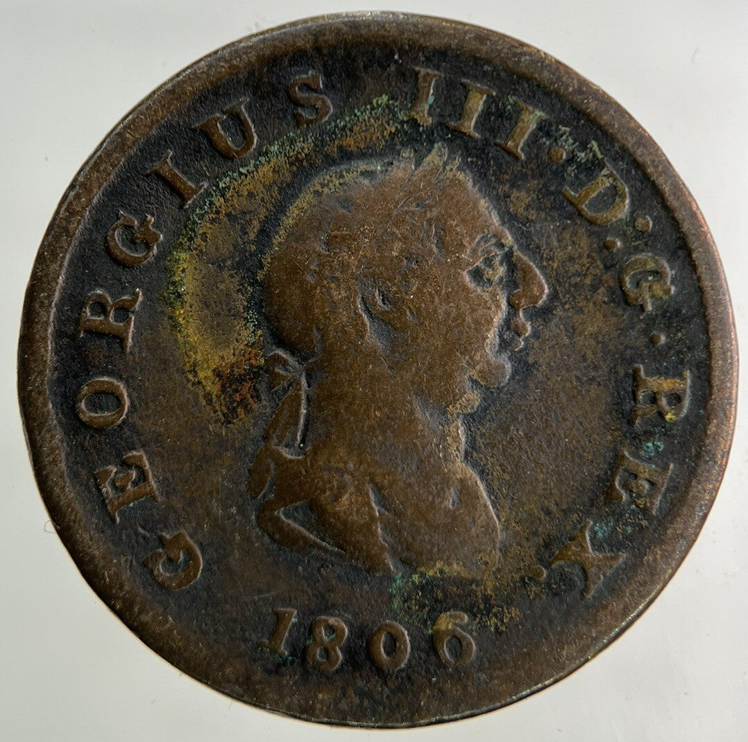1806 George III 3rd Half-Penny Coin | Collectable Grade