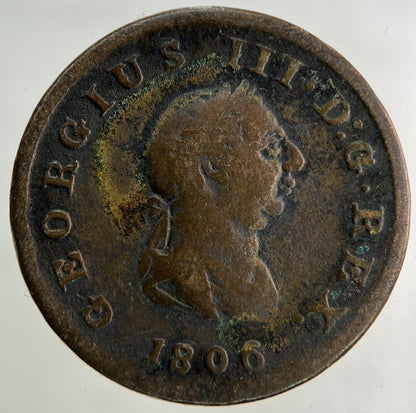 1806 George III 3rd Half-Penny Coin | Collectable Grade
