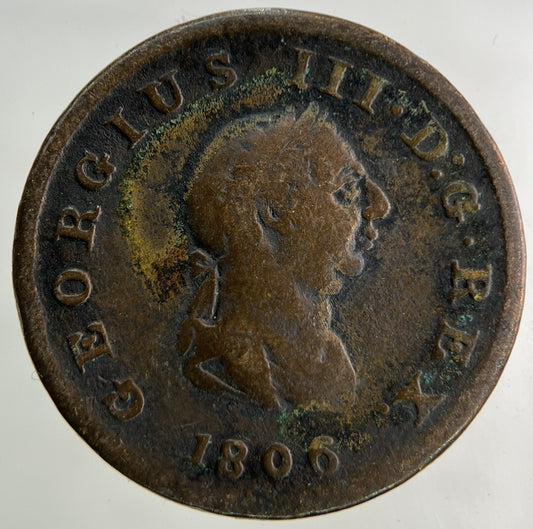 1806 George III 3rd Half-Penny Coin | Collectable Grade