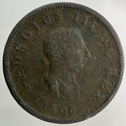 1806 George III 3rd Half-Penny Coin | Collectable Grade