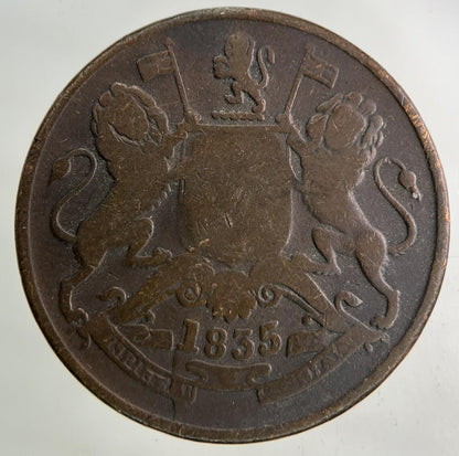 1835 East India Company Half Anna Coin | Collectable Grade