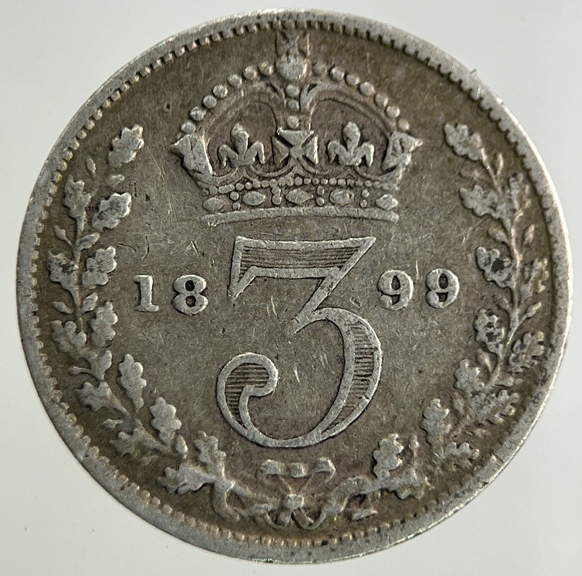 1899 Victoria Threepence Silver Coin | Fine Collectable Grade