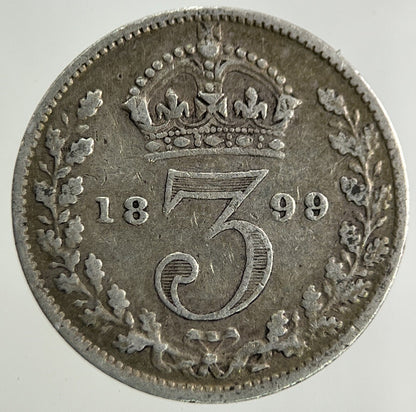 1899 Victoria Threepence Silver Coin | Fine Collectable Grade
