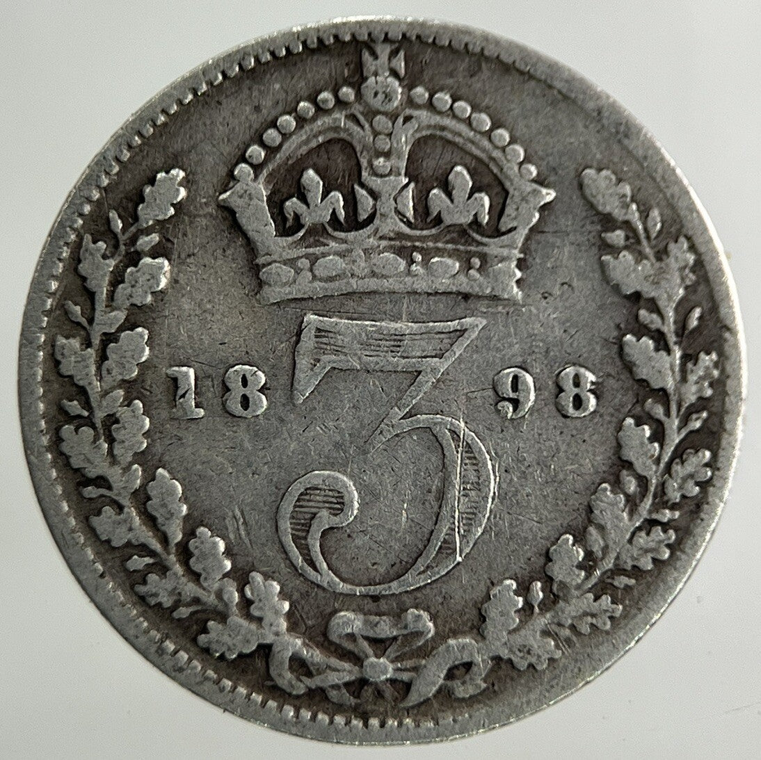 1898 Victoria Threepence Silver Coin | Fine Collectable Grade
