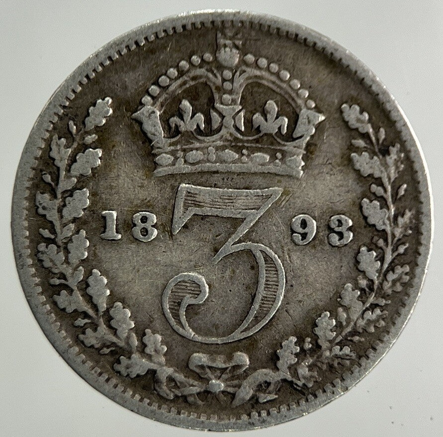 1893 Victoria Threepence Silver Coin | Fine Collectable Grade