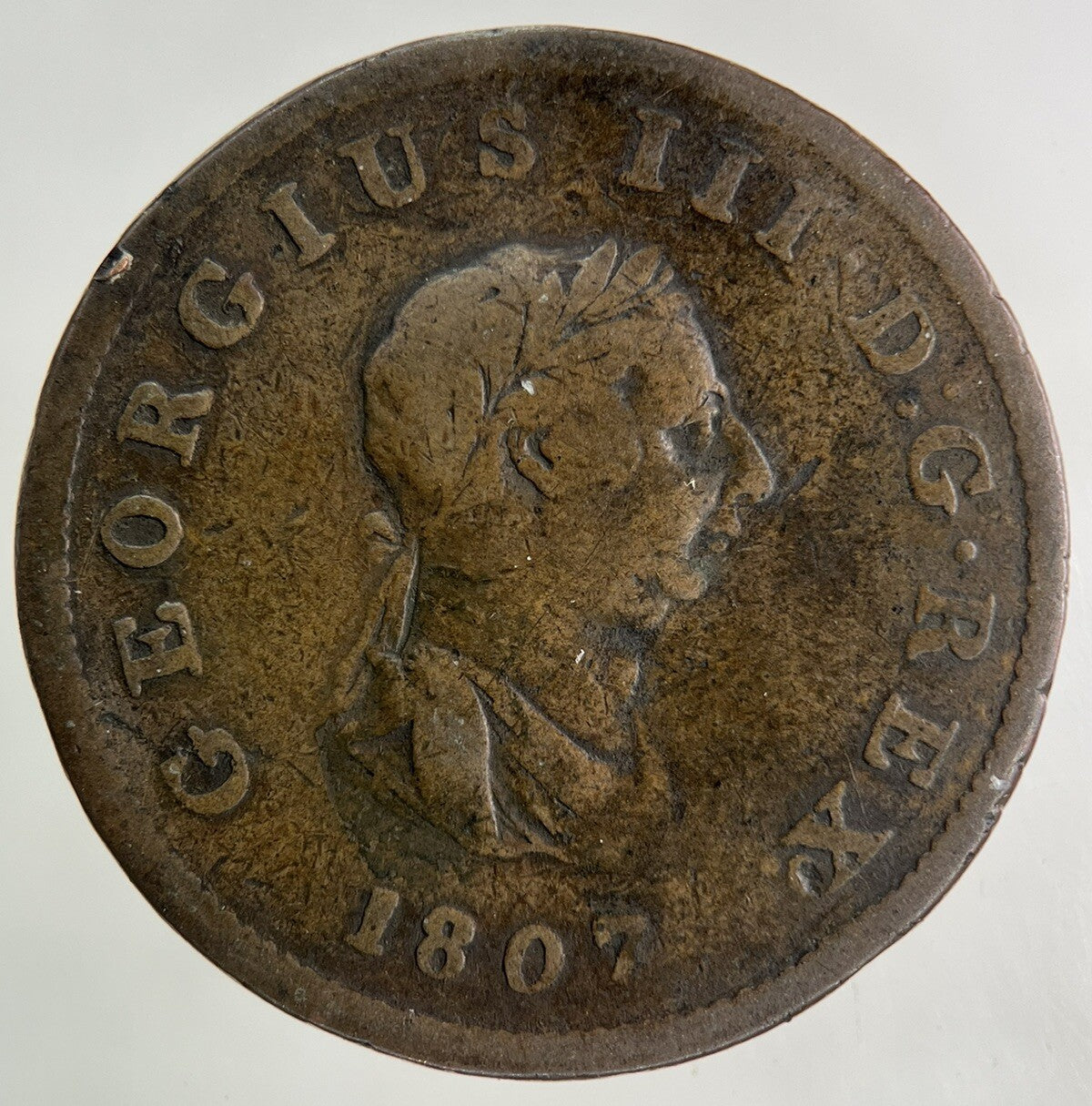 1807 George III 3rd Half-Penny Coin | Collectable Grade
