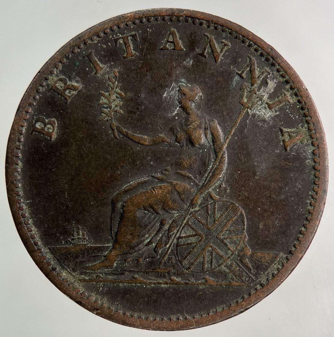 1807 George III 3rd Half-Penny Coin | Very High Grade