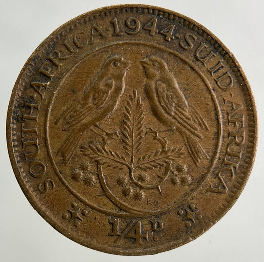 1944 South Africa 1/4d Farthing Coin | Very High Grade