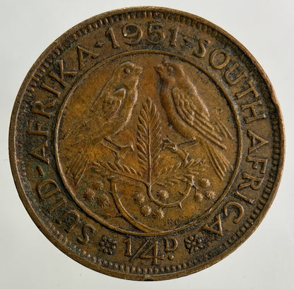 1951 South Africa 1/4d Farthing Coin | Very High Grade