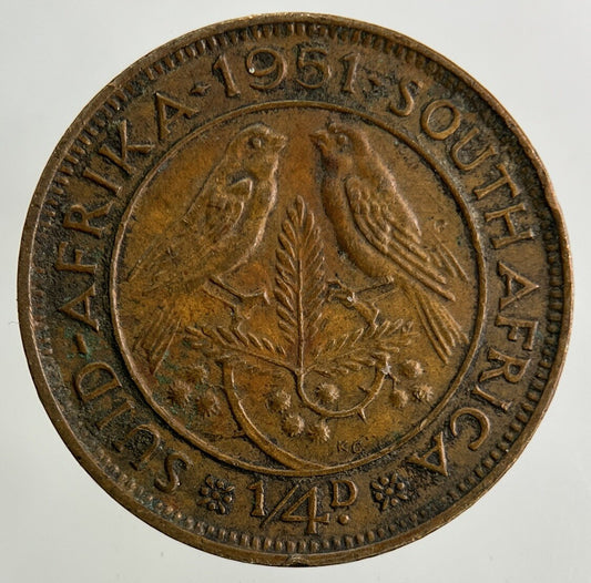 1951 South Africa 1/4d Farthing Coin | Very High Grade