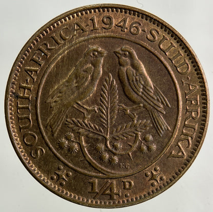 1946 South Africa 1/4d Farthing Coin | Very High Grade