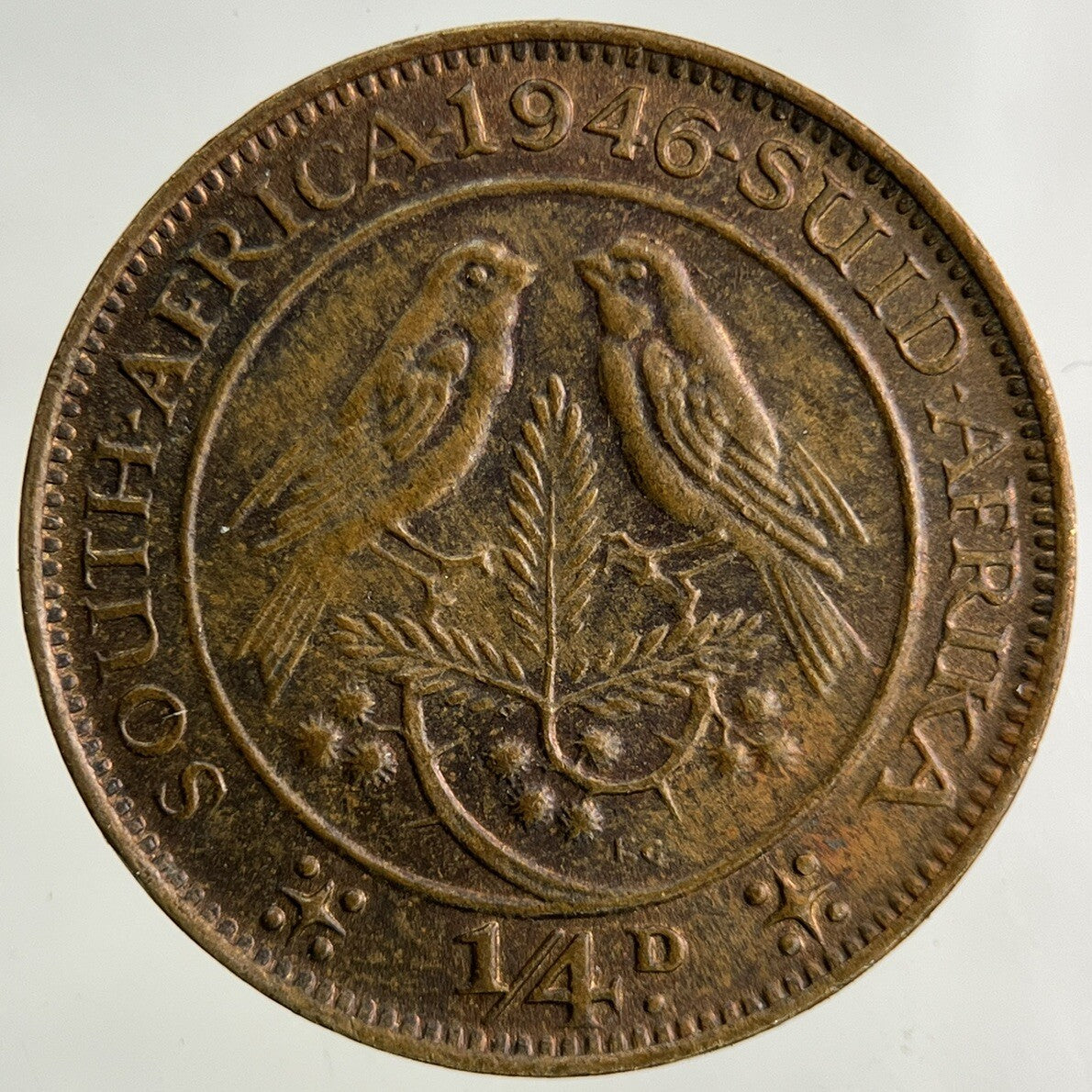 1946 South Africa 1/4d Farthing Coin | Very High Grade