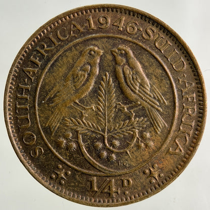 1946 South Africa 1/4d Farthing Coin | Very High Grade