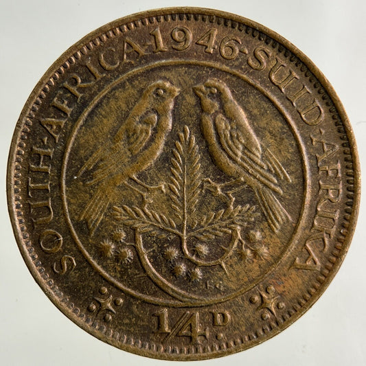 1946 South Africa 1/4d Farthing Coin | Very High Grade
