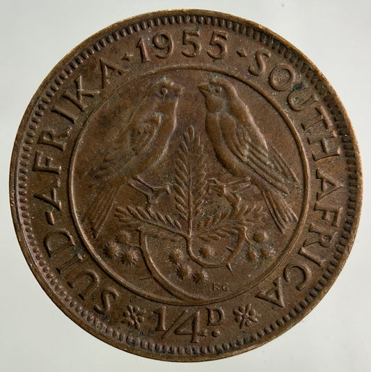 1955 South Africa 1/4d Farthing Coin | Very High Grade