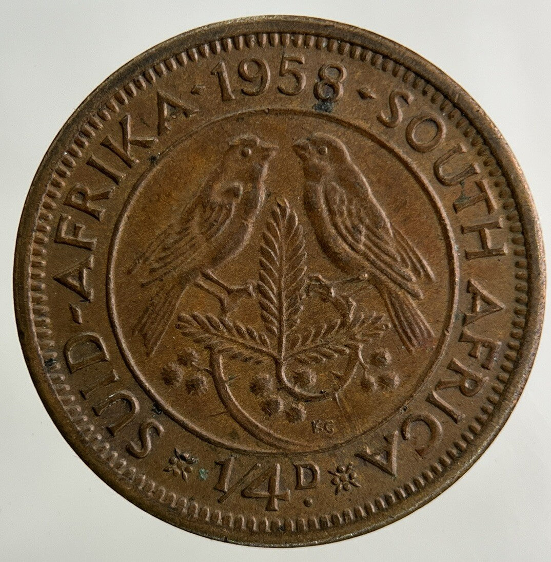 1958 South Africa 1/4d Farthing Coin | Very High Grade