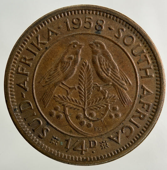 1958 South Africa 1/4d Farthing Coin | Very High Grade