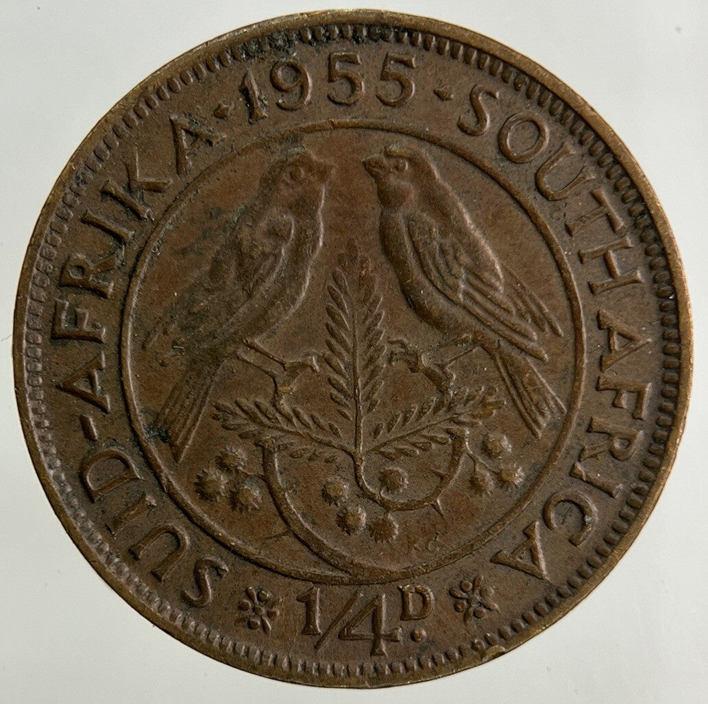 1955 South Africa 1/4d Farthing Coin | Very High Grade