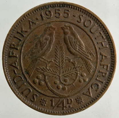 1955 South Africa 1/4d Farthing Coin | Very High Grade