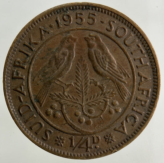1955 South Africa 1/4d Farthing Coin | Very High Grade