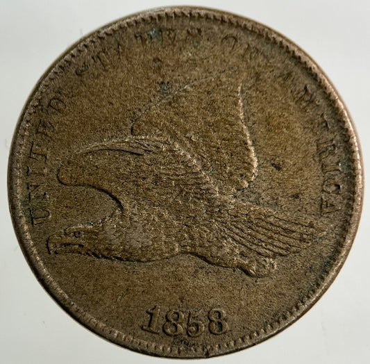 1858 US USA One Cent Eagle Coin | Very High Grade