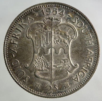 1954 South Africa Florin Silver Coin | Very High Grade
